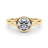 Solitaire Round Bezel Setting Diamond Ring - Diamonds By Rothschild