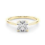 Solitaire Round Engagement Ring with Cathedral Prong Setting - Diamonds By Rothschild