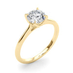 Solitaire Round Engagement Ring with Cathedral Prong Setting - Diamonds By Rothschild