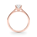 Solitaire Round Engagement Ring with Cathedral Prong Setting - Diamonds By Rothschild