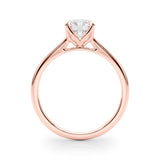 Solitaire Round Engagement Ring with Cathedral Prong Setting - Diamonds By Rothschild