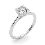 Solitaire Round Engagement Ring with Cathedral Prong Setting - Diamonds By Rothschild