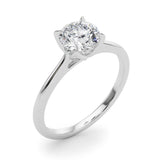 Solitaire Round Engagement Ring with Cathedral Prong Setting - Diamonds By Rothschild