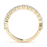 Sophisticated & Stylish Prong Set Round Cut Diamond Pavé Wedding Band - Diamonds By Rothschild