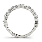 Sophisticated & Stylish Prong Set Round Cut Diamond Pavé Wedding Band - Diamonds By Rothschild