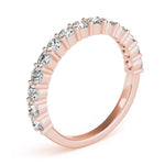 Sophisticated & Stylish Prong Set Round Cut Diamond Pavé Wedding Band - Diamonds By Rothschild