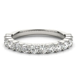 Sophisticated & Stylish Prong Set Round Cut Diamond Pavé Wedding Band - Diamonds By Rothschild