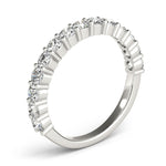 Sophisticated & Stylish Prong Set Round Cut Diamond Pavé Wedding Band - Diamonds By Rothschild