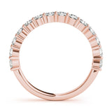 Sophisticated & Stylish Prong Set Round Cut Diamond Pavé Wedding Band - Diamonds By Rothschild