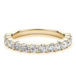 Sophisticated & Stylish Prong Set Round Cut Diamond Pavé Wedding Band - Diamonds By Rothschild