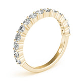 Sophisticated & Stylish Prong Set Round Cut Diamond Pavé Wedding Band - Diamonds By Rothschild