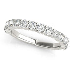 Sophisticated & Stylish Prong Set Round Cut Diamond Pavé Wedding Band - Diamonds By Rothschild