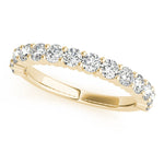 Sophisticated & Stylish Prong Set Round Cut Diamond Pavé Wedding Band - Diamonds By Rothschild