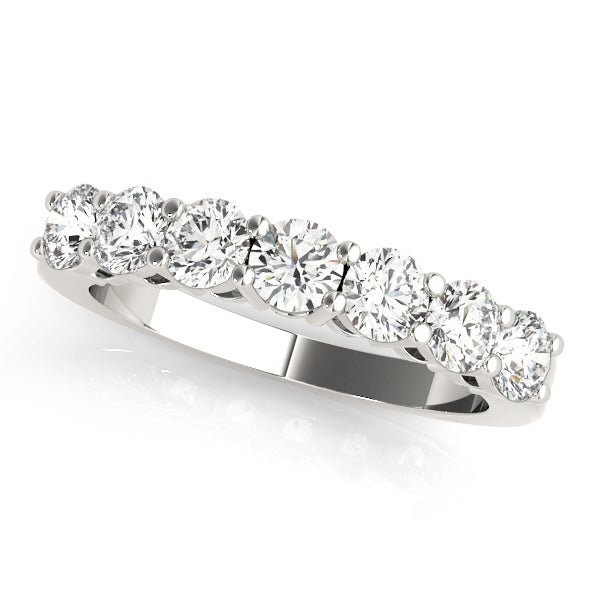 Sparkling & Bespoke 7 Stone Round Diamond Pavé Wedding Ring - Diamonds By Rothschild
