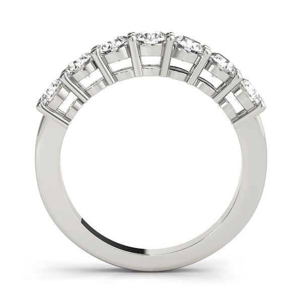 Sparkling & Bespoke 7 Stone Round Diamond Pavé Wedding Ring - Diamonds By Rothschild