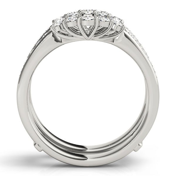 Sparkling Double Row Diamond Pavé Insert Wedding Ring - Diamonds By Rothschild