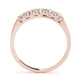 Sparkling & Elegant 5 - Stone Round Diamond Wedding Band - Diamonds By Rothschild