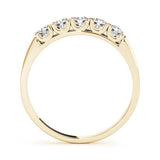 Sparkling & Elegant 5 - Stone Round Diamond Wedding Band - Diamonds By Rothschild