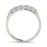 Sparkling & Elegant 5 - Stone Round Diamond Wedding Band - Diamonds By Rothschild