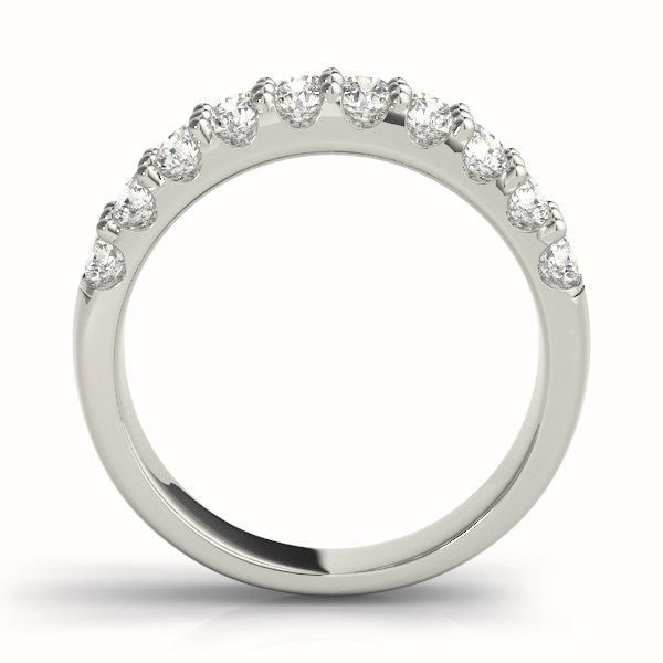 Sparkling Round Diamond Double Row Pavé Wedding Ring - Diamonds By Rothschild