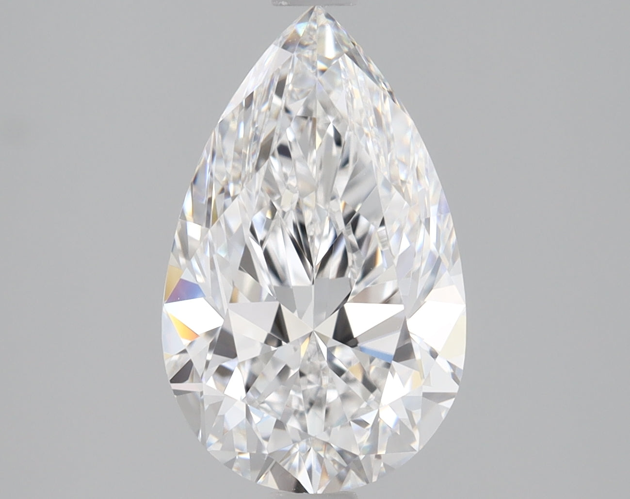 2 Carat Pear Shape Cut Natural Diamond - D VVS2 - 2.01ct - EX Cut Grade