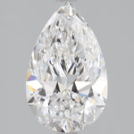 2 Carat Pear Shape Cut Natural Diamond - D VVS2 - 2.01ct - EX Cut Grade
