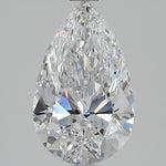 2 Carat Pear Shape Cut Natural Diamond - D VVS2 - 2.01ct - EX Cut Grade