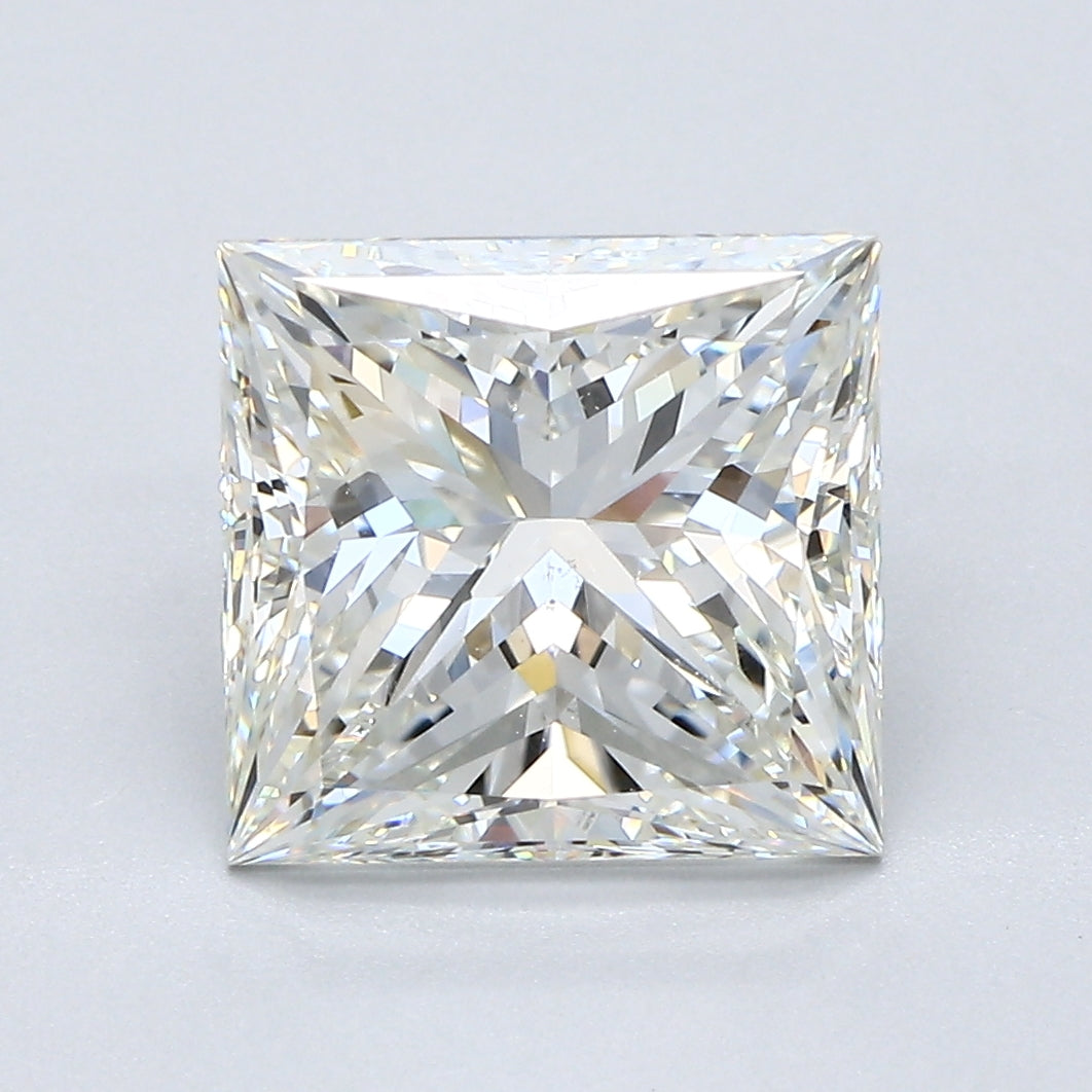 4 Carat Princess Cut Natural Diamond - I SI1 - 4.01ct - EX Cut Grade