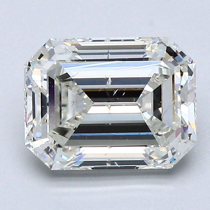 2 Carat Emerald Cut Natural Diamond - J I1 - 2.02ct - EX Cut Grade