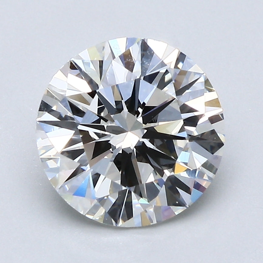 2.5 Carat Round Cut Natural Diamond - H VS1 - 2.52ct - VG Cut Grade