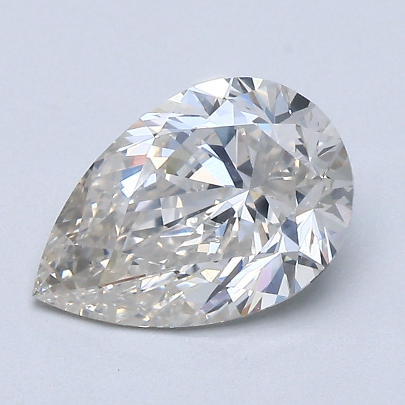 1.5 Carat Pear Cut Natural Diamond - J SI2 - 1.7ct - EX Cut Grade