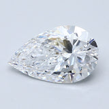 2 Carat Natural Diamond - PEAR - 2.02 - D - SI1