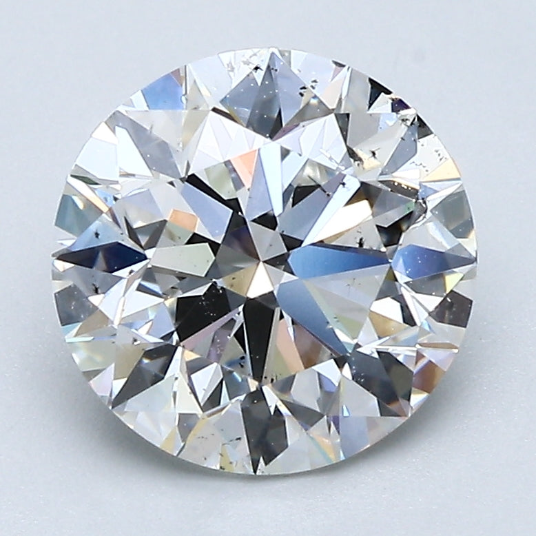 2.5 Carat Round Cut Natural Diamond - F SI2 - 2.52ct - EX Cut Grade