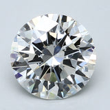 2.5 Carat Round - Natural Diamond - 2.72 - F - VVS2 - EX - EX - EX