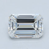 2 Carat Emerald - Natural Diamond - 2 - F - VVS2 - VG - VG