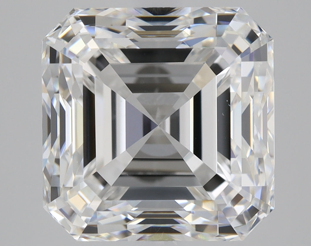 3 Carat Asscher Cut Natural Diamond - E VS2 - 3.01ct - EX Cut Grade