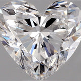 1 Carat Heart - Natural Diamond - 1.01 - D - VVS2 - EX - VG
