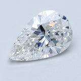 2 Carat Pear - Natural Diamond - 2.01 - D - SI1 - G - G - f