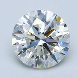 2.5 Carat Round - Natural Diamond - 2.7 - H - VVS2 - EX - EX - EX