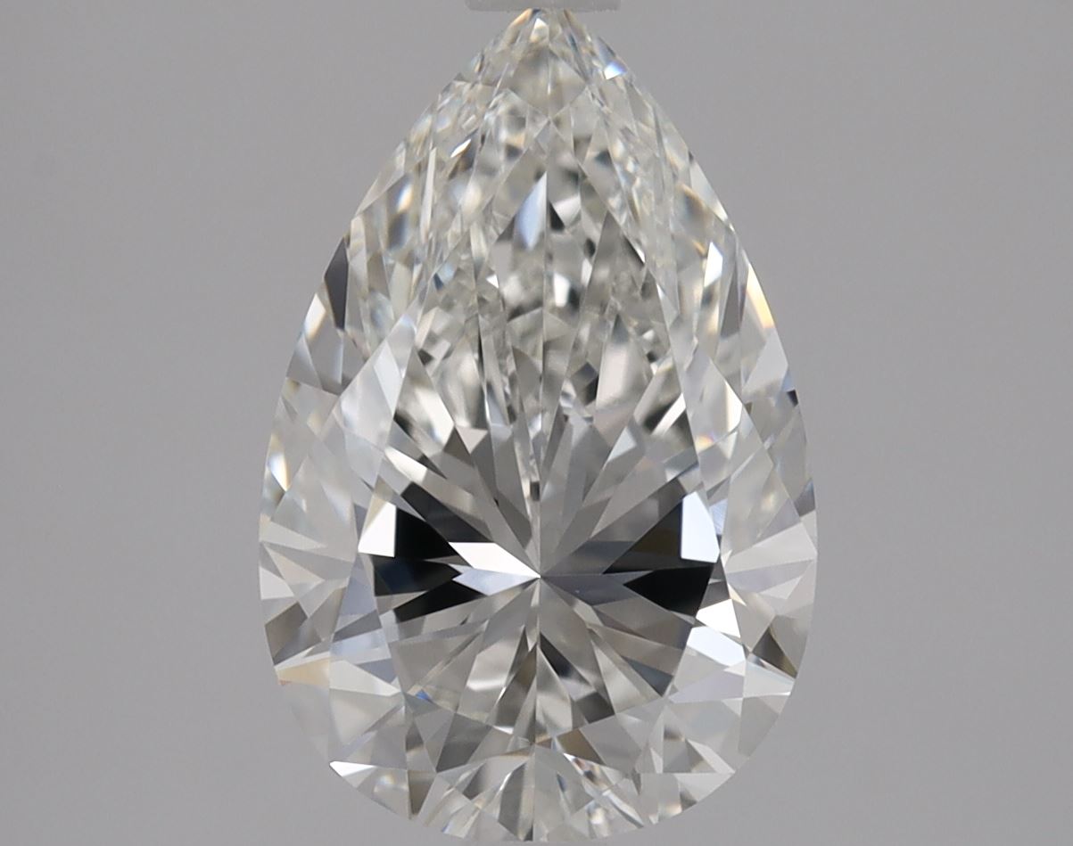 2 Carat Pear Shape Cut Natural Diamond - F VVS2 - 2.01ct - VG Cut Grade