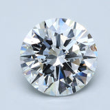 6 Carat Round - Natural Diamond - 5.83 - F - VS2 - EX - EX - EX
