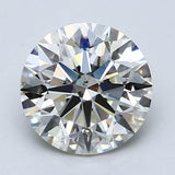 2 Carat Round - Natural Diamond - 2.04 - J - SI1 - EX - EX - EX