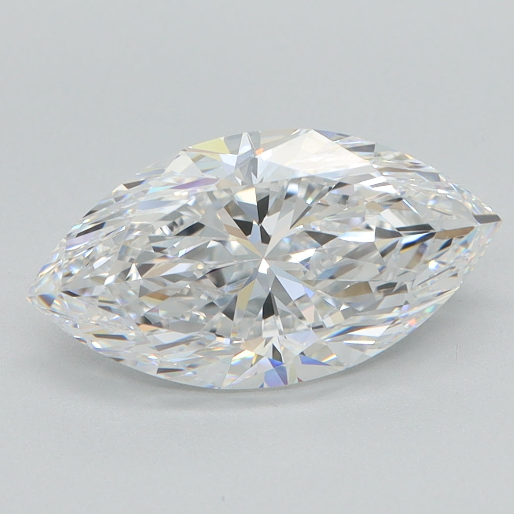 2 Carat Marquise Cut Natural Diamond - D VVS2 - 2.03ct - EX Cut Grade
