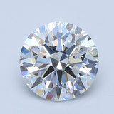 2 Carat Round - Natural Diamond - 2.06 - D - FL - EX - EX - EX