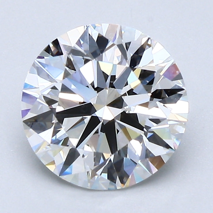 2 Carat Round Cut Natural Diamond - G VS2 - 2.07ct - EX Cut Grade