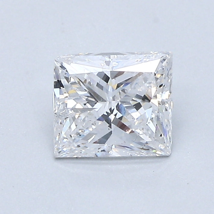 3/4 Carat Princess Cut Natural Diamond - D I2 - 0.78ct - G Cut Grade