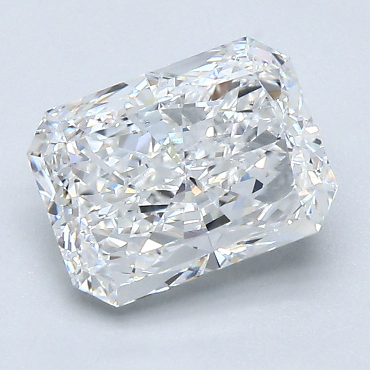 2 Carat Radiant Cut Natural Diamond - E VS2 - 1.8ct - EX Cut Grade