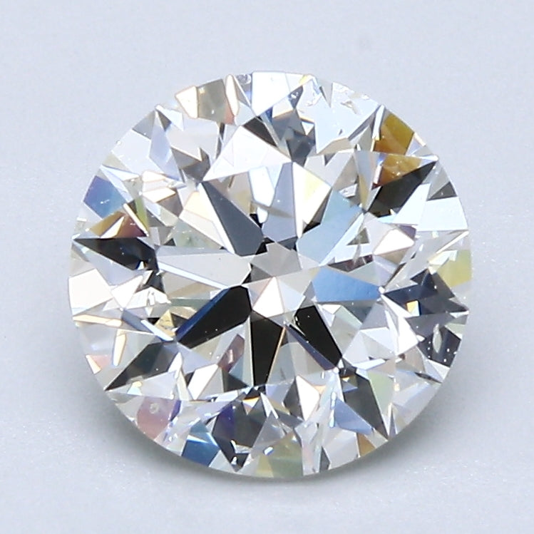 2 Carat Round Cut Natural Diamond - J SI2 - 1.9ct - EX Cut Grade