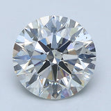 2 Carat Round - Natural Diamond - 2.06 - H - SI1 - EX - EX - EX