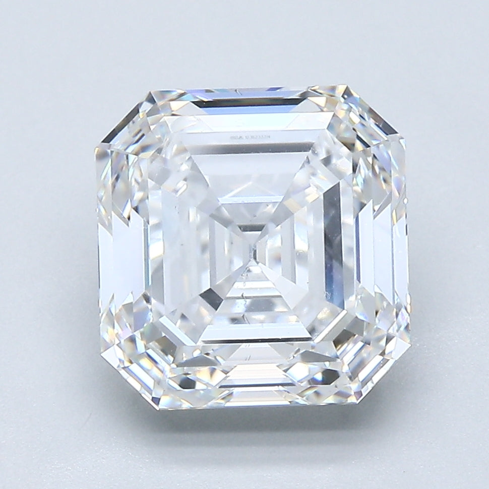 4 Carat Asscher Cut Natural Diamond - F VS2 - 4.06ct - EX Cut Grade